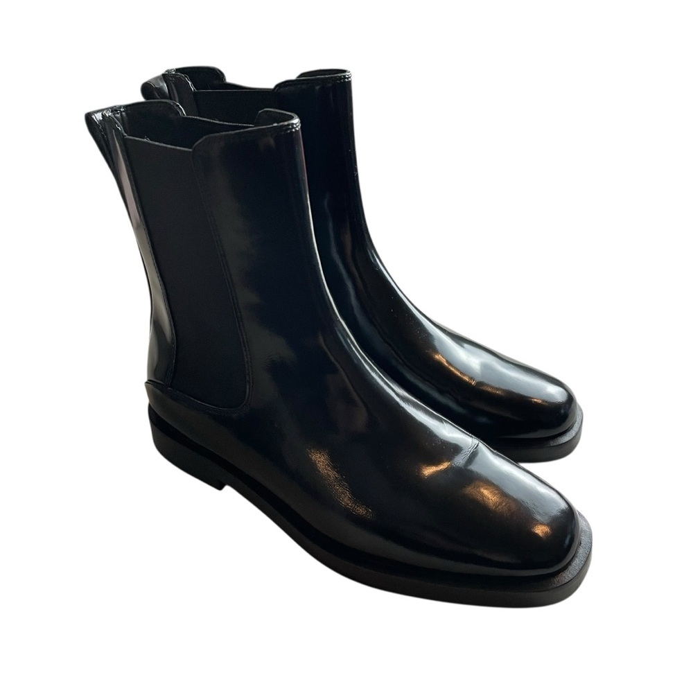 Everlane The Boss Chelsea Boots Black Leather Ankle Booties Size 8.5 - Picture 6 of 8